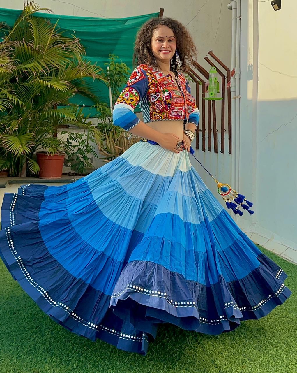 Shaded Gamthi chaniya choli