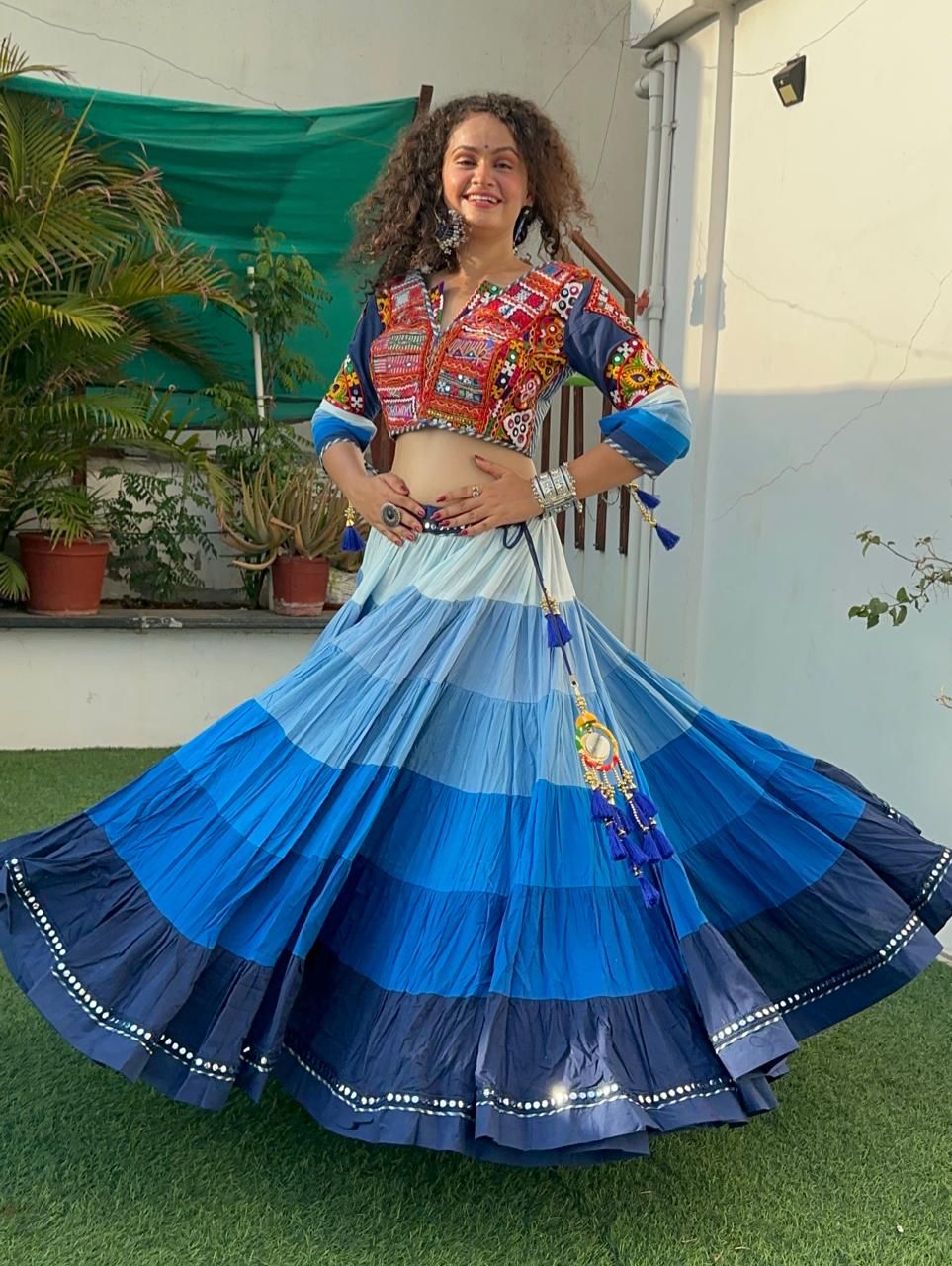 Shaded Gamthi chaniya choli