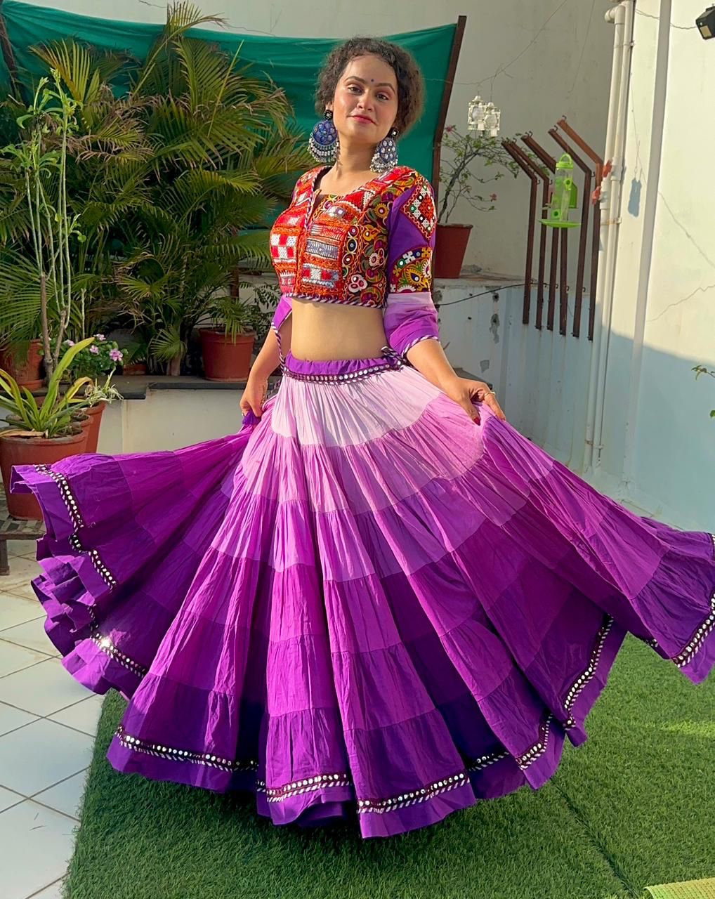 Shaded Gamthi chaniya choli
