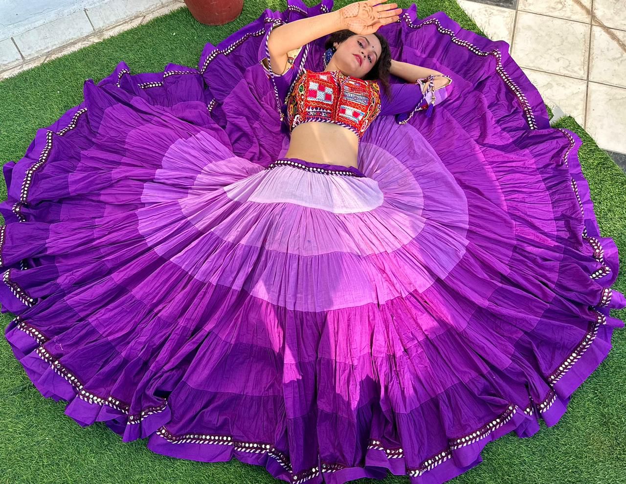Shaded Gamthi chaniya choli