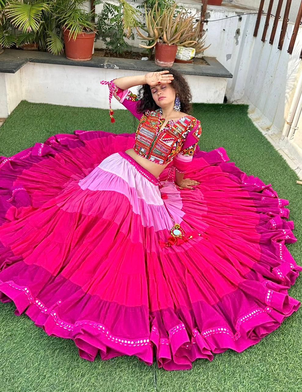 Shaded Gamthi chaniya choli