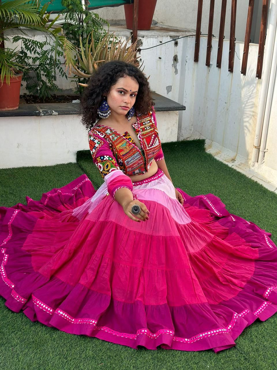 Shaded Gamthi chaniya choli