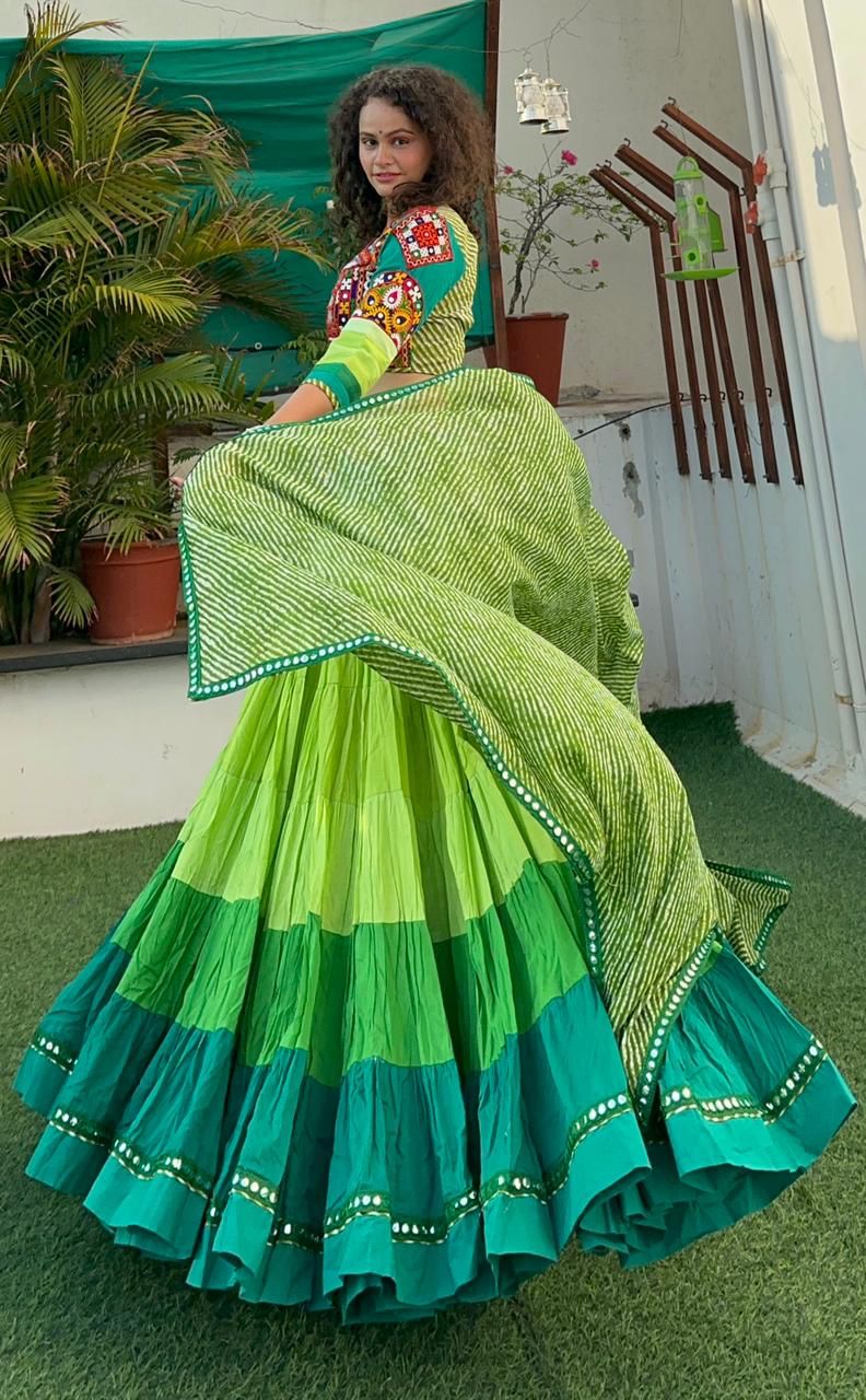 Shaded Gamthi chaniya choli