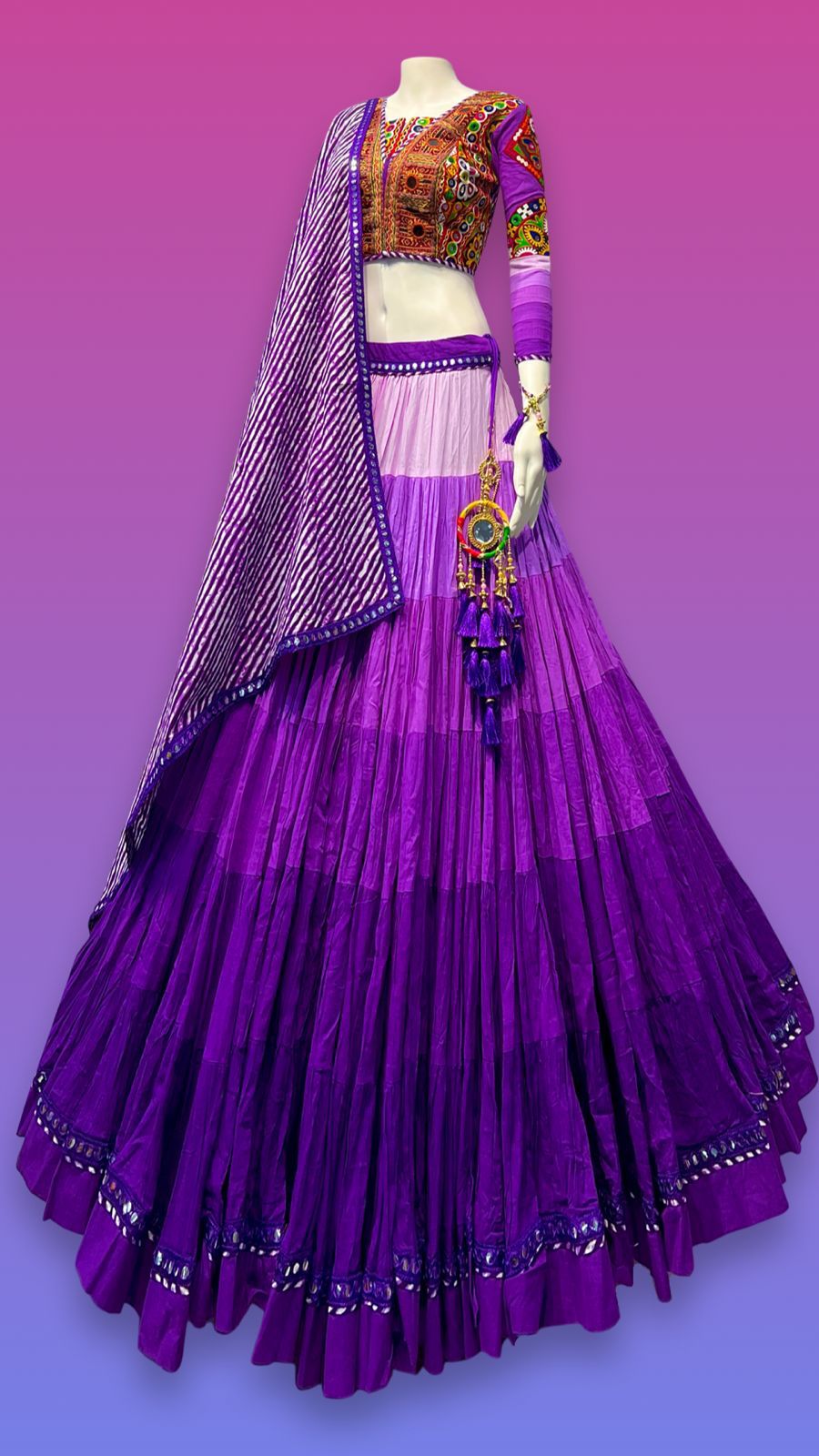 Shaded Gamthi chaniya choli